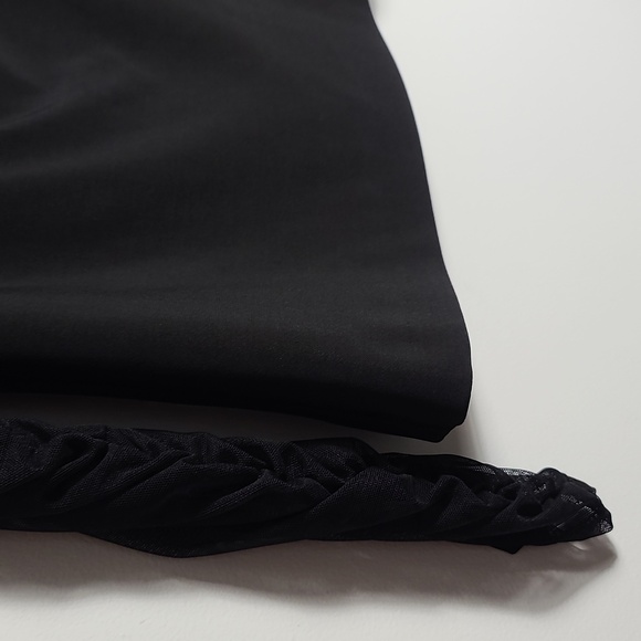 FRANK LYMAN Design Off The Shoulder Lined Blouse With Long Sheer Sleeves Size 10 - Picture 3 of 14